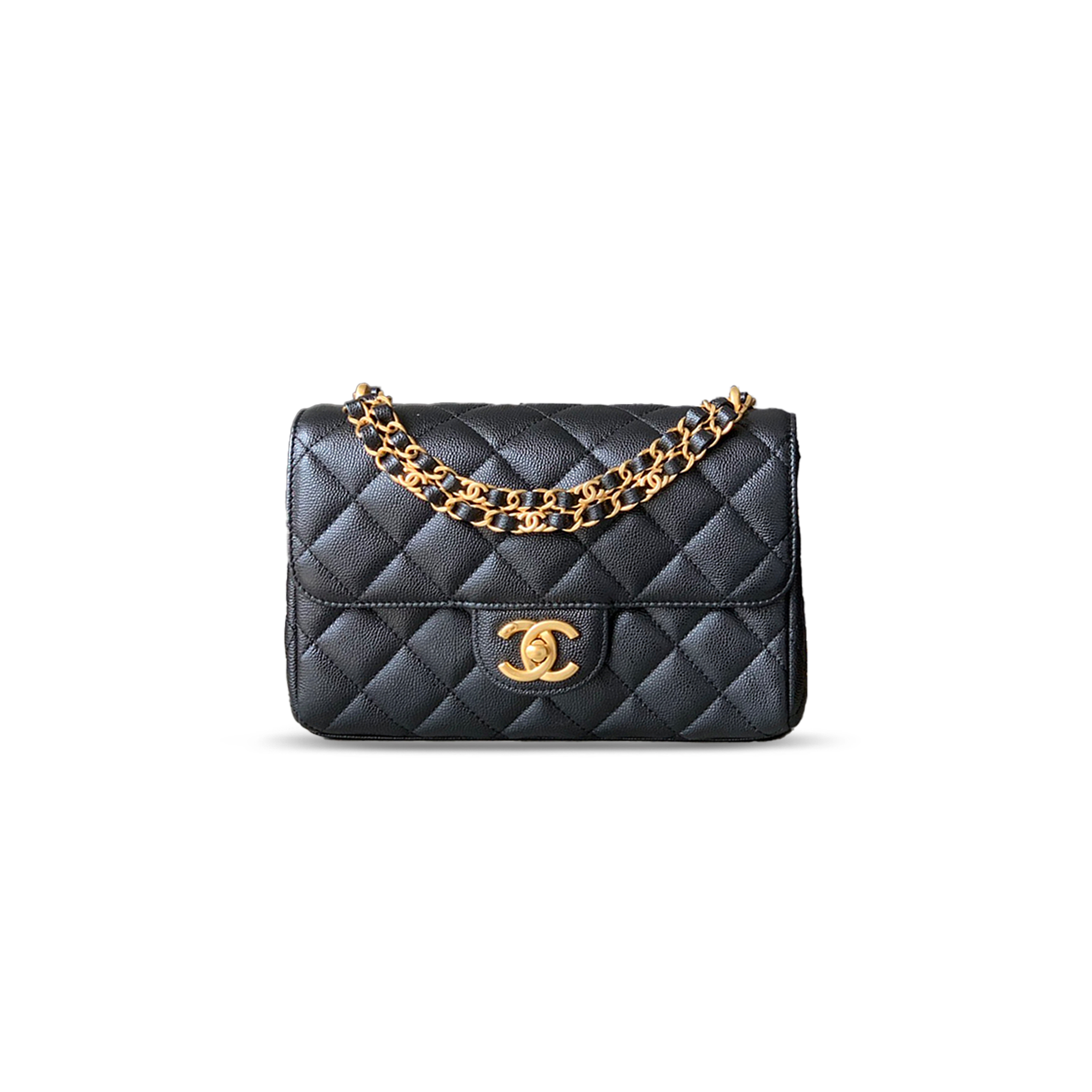 CHANE CAVIAR WALLET ON CHAIN 321492 (22*14*6.5cm)